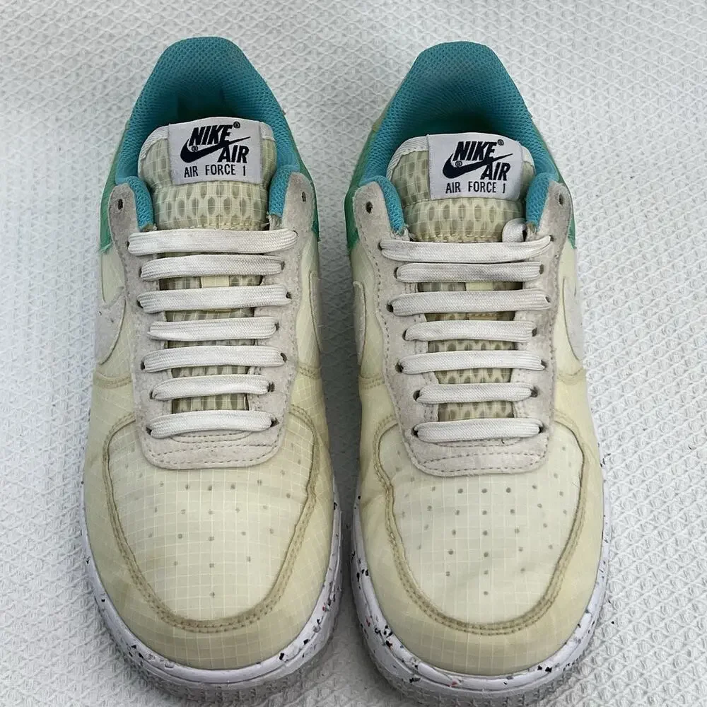 Nike Air Force 1 Crater Move To Zero White Dynamic Turquoise W Sz 9 DO7692-101